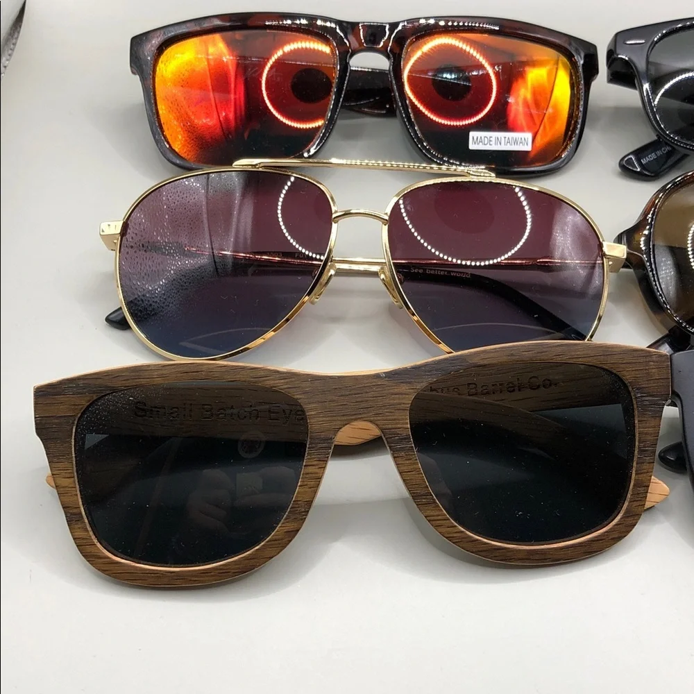 Bundle 6 classic square aviator pilot sunglasses various brands.